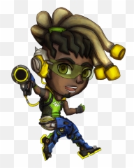Overwatch Art Chibi Tracer Mercy Lucio - Cartoon Png,Overwatch Tracer Png