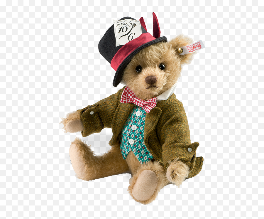 Mad Hatter Teddy Bear - Steiff Mad Hatter Bear Png,Mad Hatter Hat Png