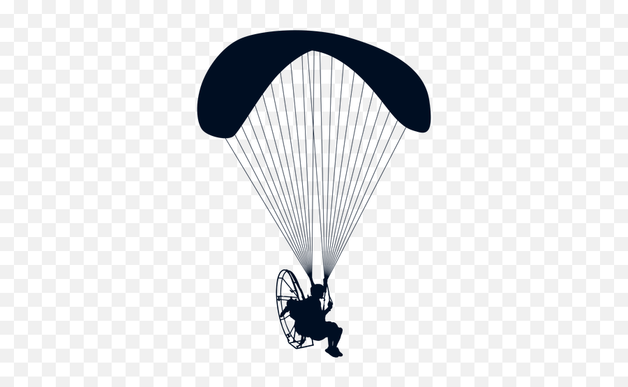 Powered Paraglider Silhouette - Transparent Png U0026 Svg Vector Powered Paragliding Silhouette,Parachute Png
