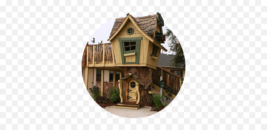 Download Hd Treehouse Circle No Wood Tt - Tim Burton House Tim Burton Inspired House Png,Treehouse Png