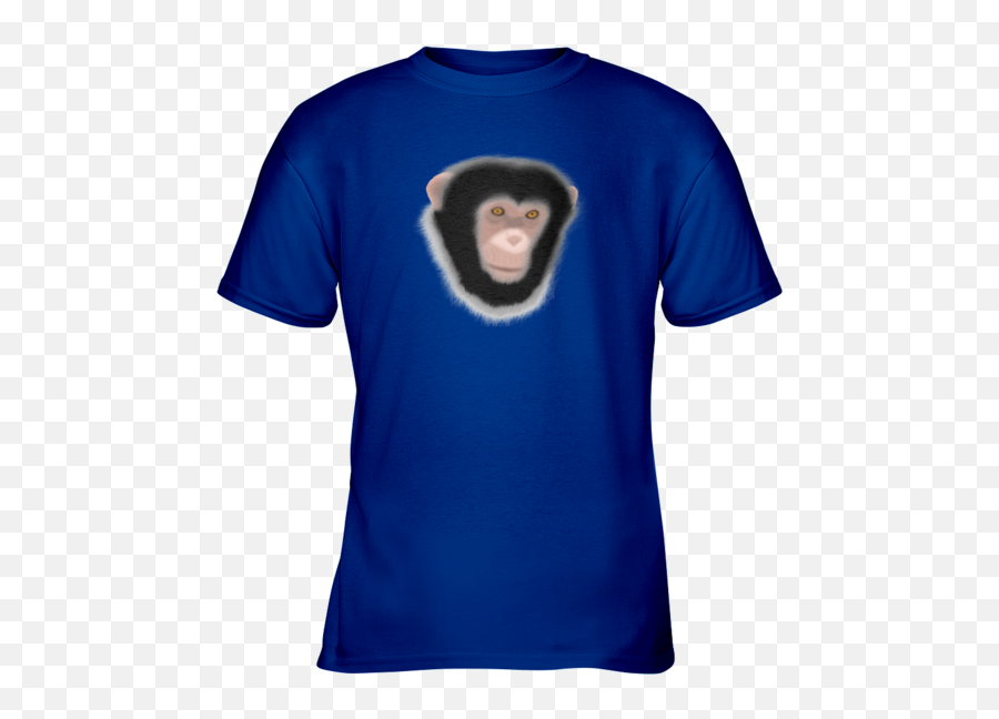 Download Chimp Face Cotton Shirt For Kids - Special Edition Macaque Png,Chimp Png