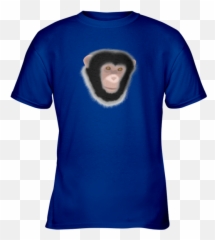 Download Chimp Face Cotton Shirt For Kids - Special Edition Macaque Png,Chimp Png