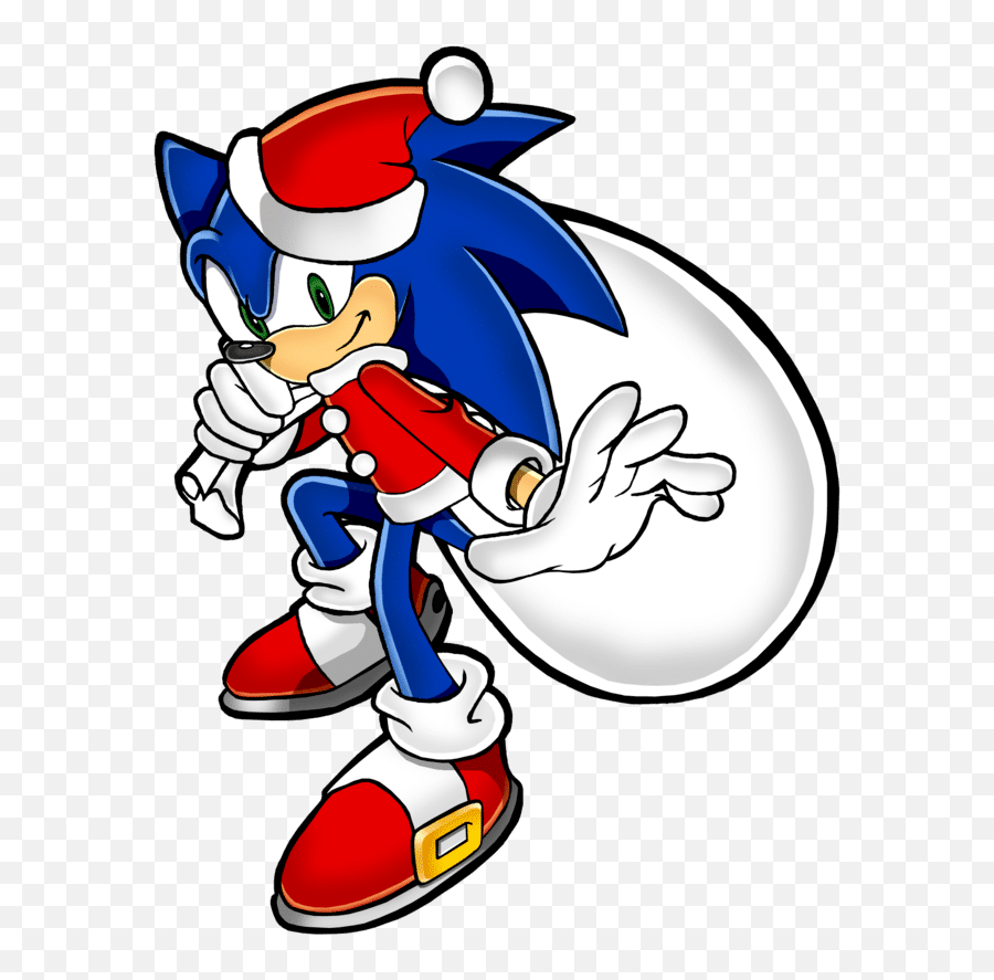 Download Hd Hedgehog Clipart Holiday - Sonic The Hedgehog Sonic Santa Png,Santa Transparent