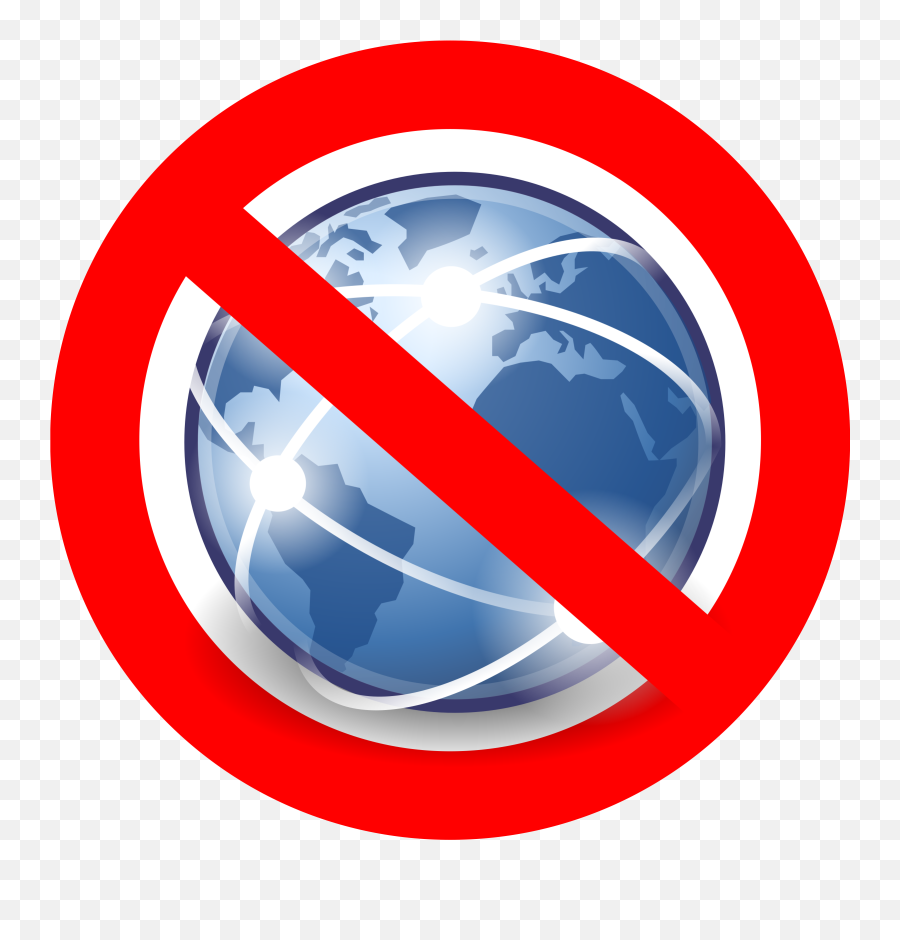Clipart No Global Internet Pas D - No Internet Icon Png,Internet Transparent