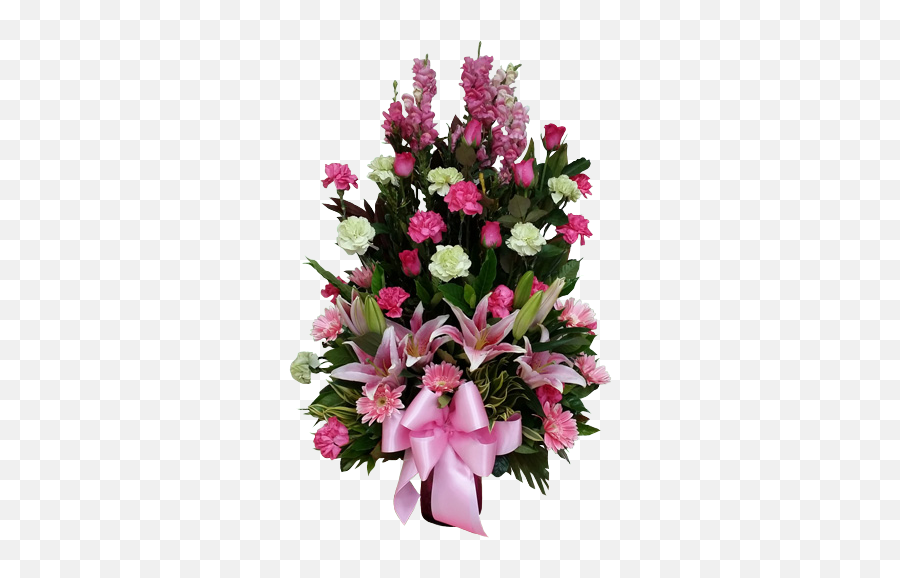 Download Hd Vase Arrangement Spring Flowers By Manila Blooms - Bouquet Png,Spring Flowers Png