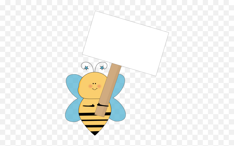Blank Sign Transparent Png Image - Bee With Sign Clip Art,Blank Sign Png
