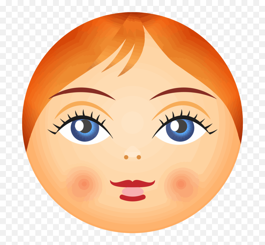 Style Eye Peach Png Clipart - Doll,Girl Face Png