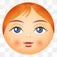 Style Eye Peach Png Clipart - Doll