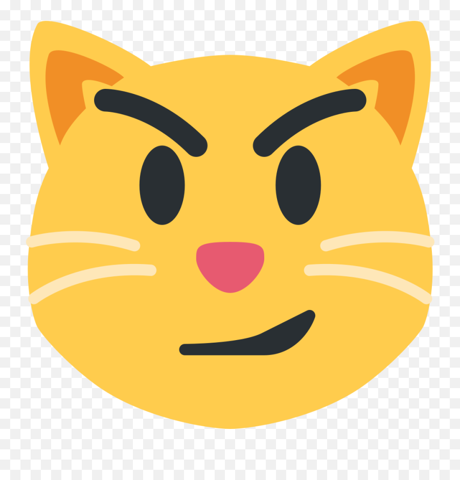 Cat With Wry Smile Emoji Clipart - Smirk Cat Emoji Discord Png,Cat Emoji  Png - free transparent png images 