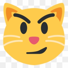 Cat With Wry Smile Emoji Clipart - Smirk Cat Emoji Discord Png,Cat Emoji Png
