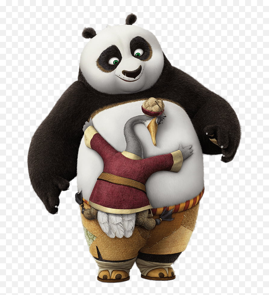 Check Out This Transparent Kung Fu Panda Mr Ping Hugging Po - Po Kung Fu Panda Png,Hug Png