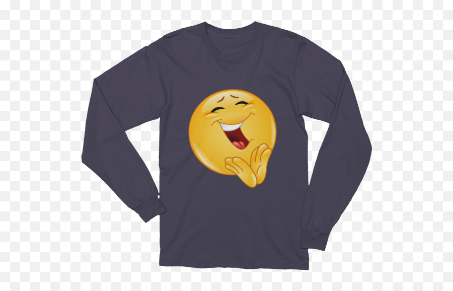 Unisex Clapping Cheerful Emoji Long Sleeve T - Shirt Bo Bo Z Bakery Png,Clap Emoji Png