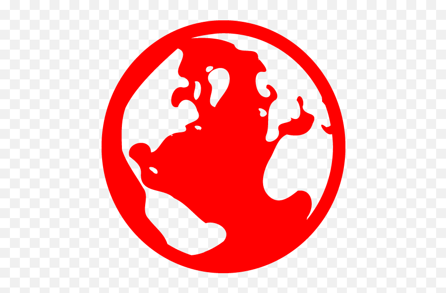 Red Globe 4 Icon - Red Globe Icon Png,World Icon Png