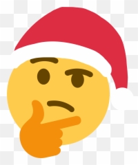 Thinkingzcom - Discord Thinking Emoji Meme Png,Santa Hat With Transparent Background