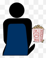 Movie Theater Popcorn Clip Art N6 Free Image - Black png