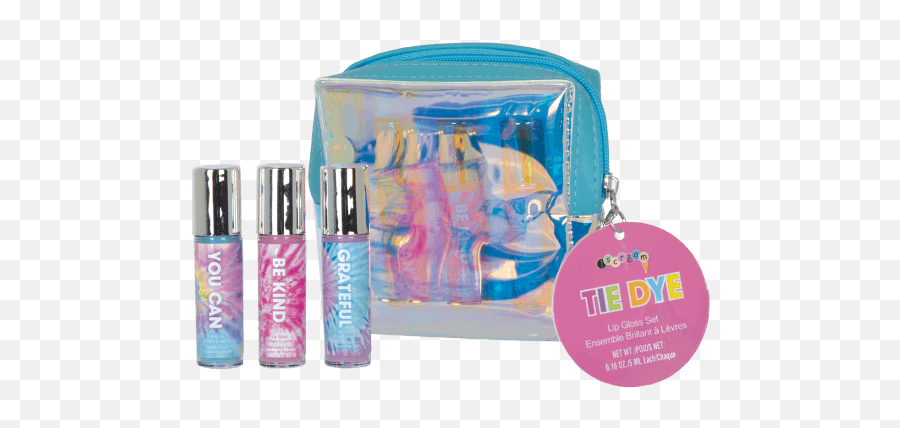 Iscream Tie Dye Mini Lip Gloss Set Gypsy Girl Tween Boutique - Mini Lip Gloss Png,Lip Gloss Png