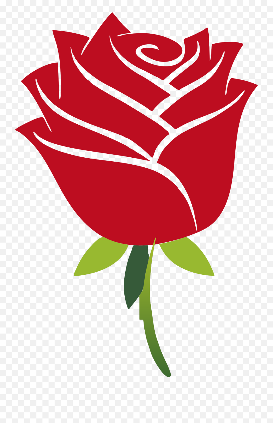Stylized Rose No Drop Shadow - Openclipart Stylized Rose Png,Drop Shadow Png