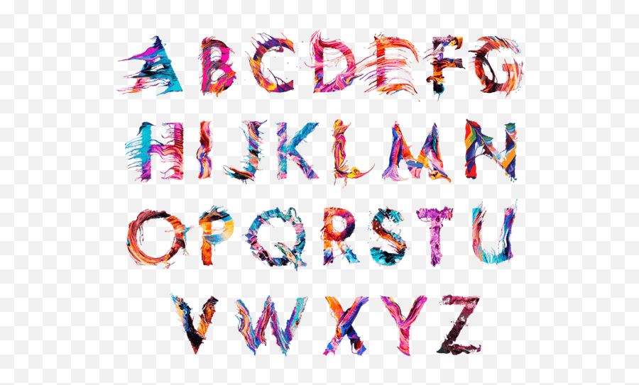 Download Typeface Letters Typography Colorful Png File Hd - Alphabet Fonts Png,Colorful Png