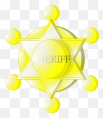 Sheriff Badge Yellow - Free vector graphic on Pixabay png