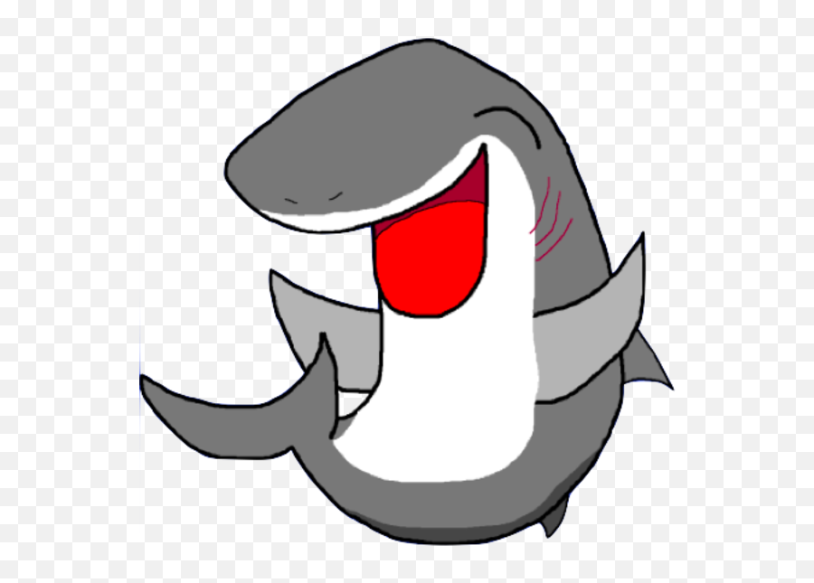Smiling Shark Clipart No Watermark - Happy Shark Png,Shark Clipart Transparent Background