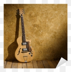 Sticker Vintage Jazz Guitar - PIXERSUS Music Washes Away From The Soul Dust png