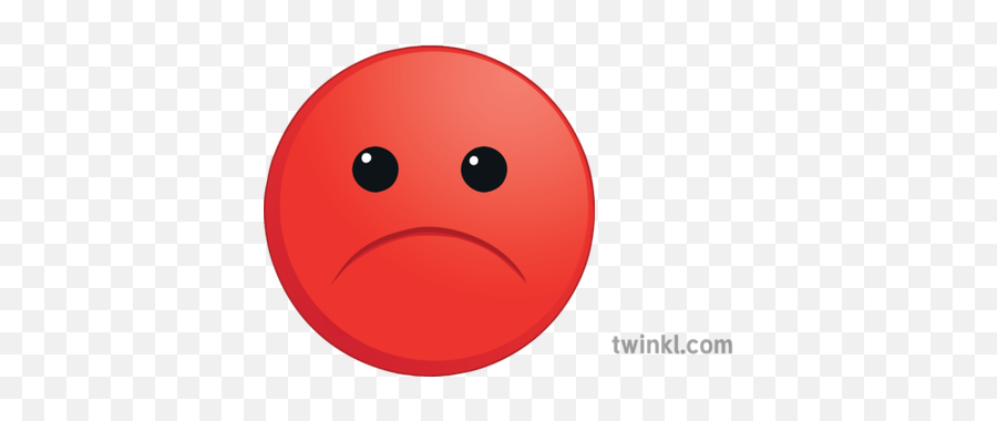 Red Sad Face Illustration - Sad Red Face Png,Sad Face Transparent