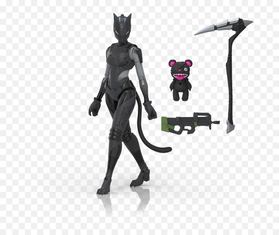 Hasbro Fortnite Reveals From Pulse Fan Fest U2013 Awesometoyblog - Hasbro Fortnite Lynx Png,Black And White Lynx With Halo Icon