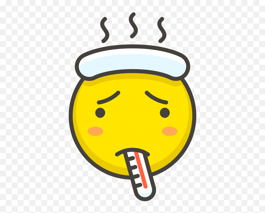 Download Face With Thermometer - Icon Png Image With No Person With Thermometer Cartoon,Sick Face Icon