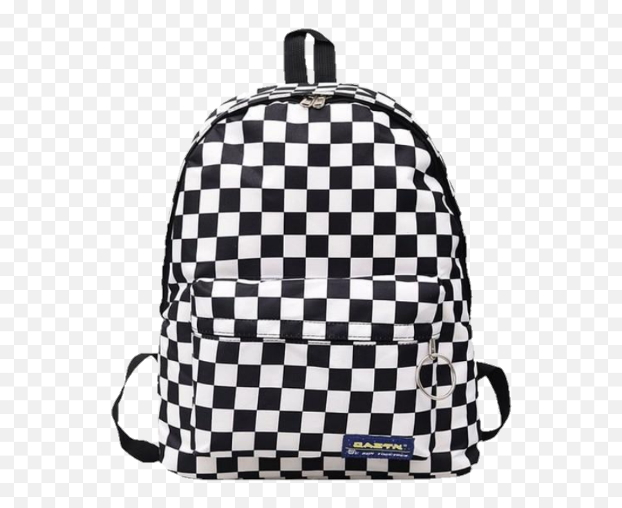 Backpack Checkered Aesthetic Cute Bag Png Pngs Black