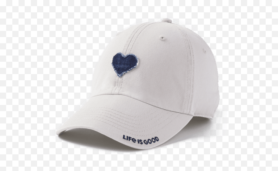 Sale Denim Heart Tattered Chill Cap Life Is Good Official - Life Is Good Heart Tattered Chill Cap Png,Falling Hearts Png