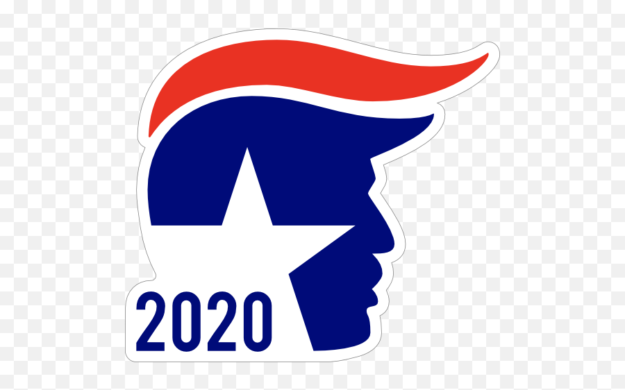 Trump Wave Hair Sticker - Trump 2020 Logo Font Png,Waves Hair Png