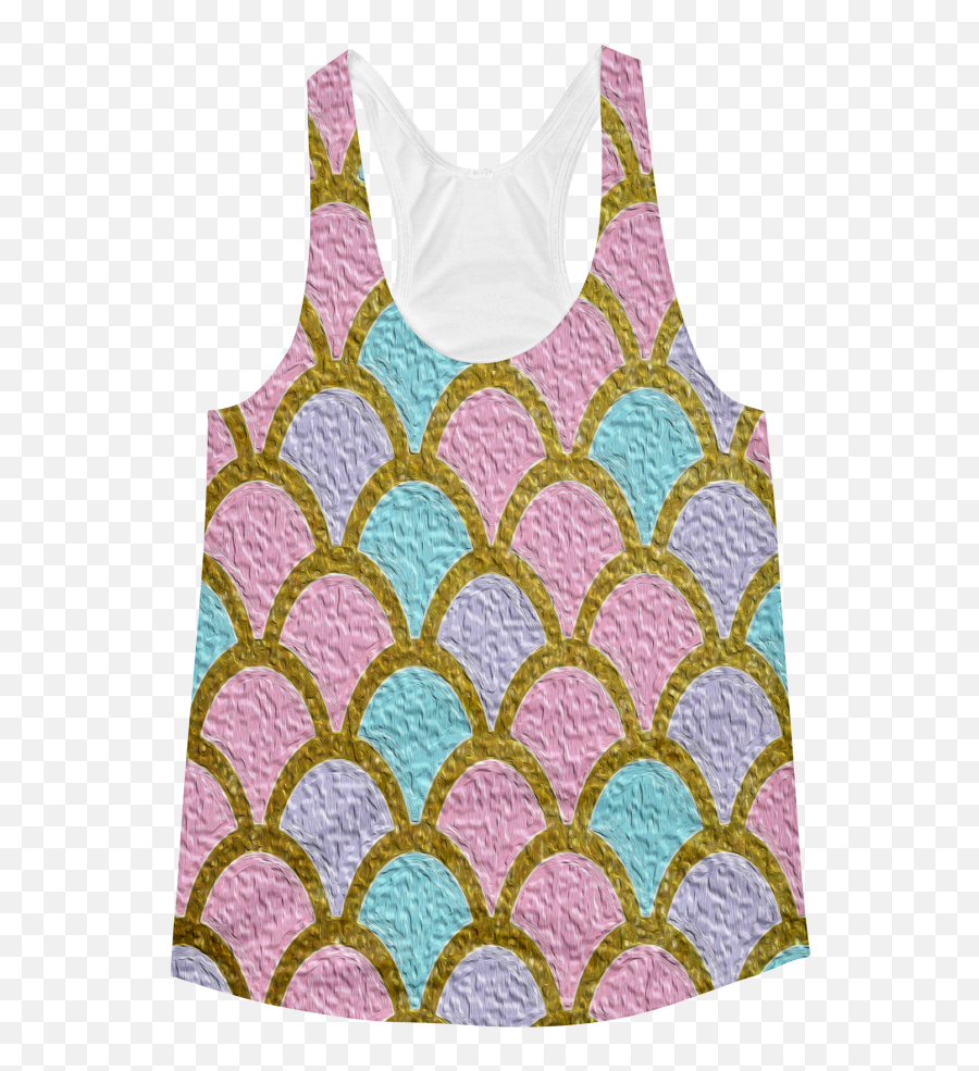 Mermaid Scales Shirt Womenu0027s Racerback Tank U2013 Folk N Funky - Active Tank Png,Mermaid Scales Png