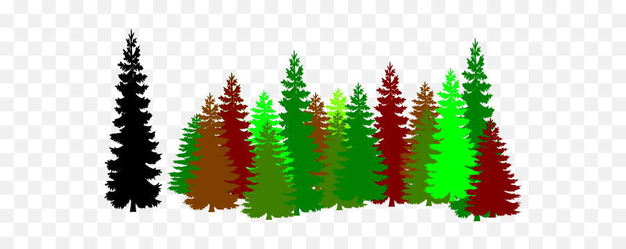 Forest Trees Clipart Png - Pine Trees Silhouette Png,Forest Clipart Png