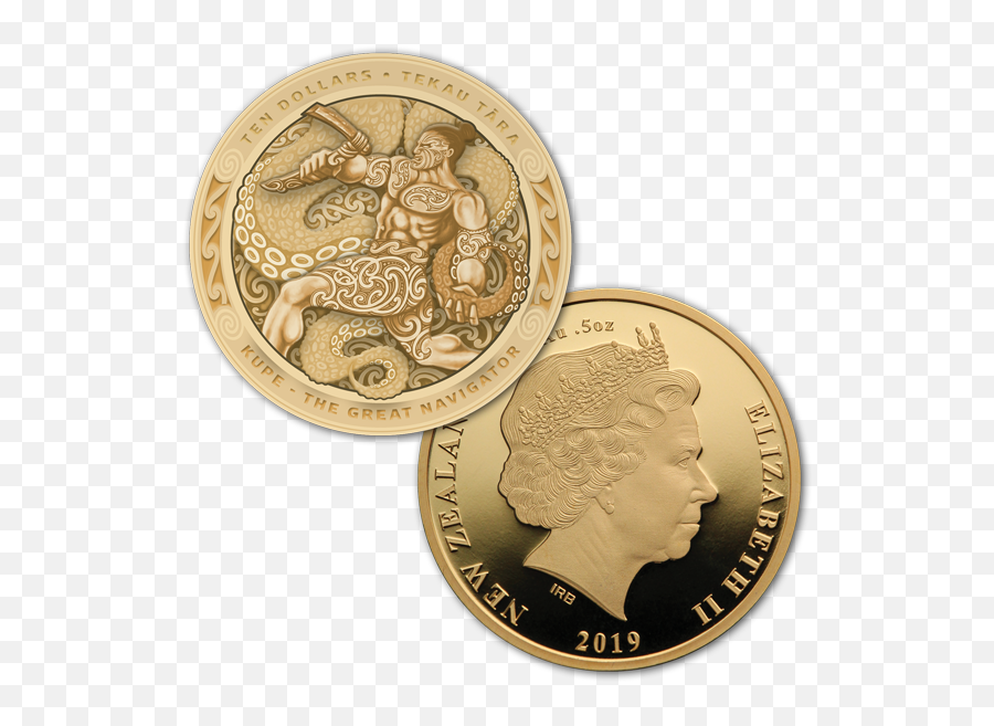 2019 Kupe - The Great Navigator Gold Coin Set New Zealand Money New Zealand 2019 Coins Png,Coin Transparent