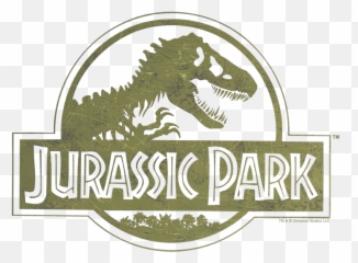 Jurassic Park Distressed Logo Menu0027s Regular Fit T - Shirt Transparent png