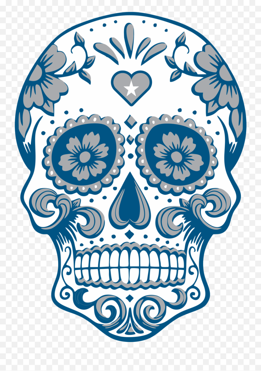 Dia De Los Muertos Skulls Png Clipart - Dallas Cowboys Sugar Skull,Skulls Png