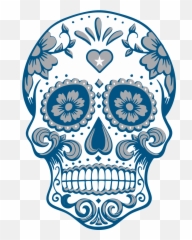 Dia De Los Muertos Skulls Png Clipart - Dallas Cowboys Sugar Skull,Skulls Png