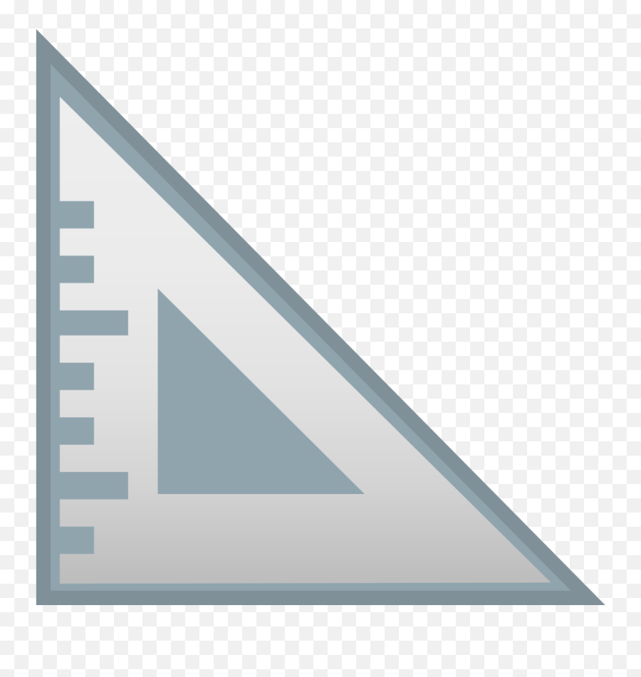 Triangular Ruler Free Icon Of Noto Emoji Objects - Ruler Emoji Png,Ruler Transparent Background