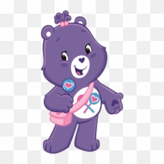 Grumpy Bear Care Bears Cheer - Share Purple png