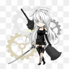 Chibi A2 - Nier Automata Weapons A2 Full Size Png Download Nier A2 Chibi,Nier Automata Png
