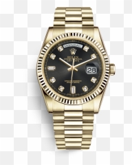Fully Iced Out In Vs White Diamonds - Rolex Day Date Gold Green png