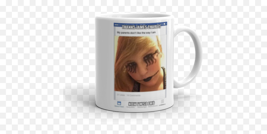 Thanks James Charles Now Im So Emo - Beer Stein Png,James Charles Png