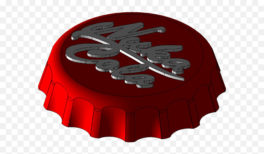 Fallout Nuka - Cola Bottlecap 3d Cad Model Library Grabcad Coffee Table Png,Nuka Cola Png