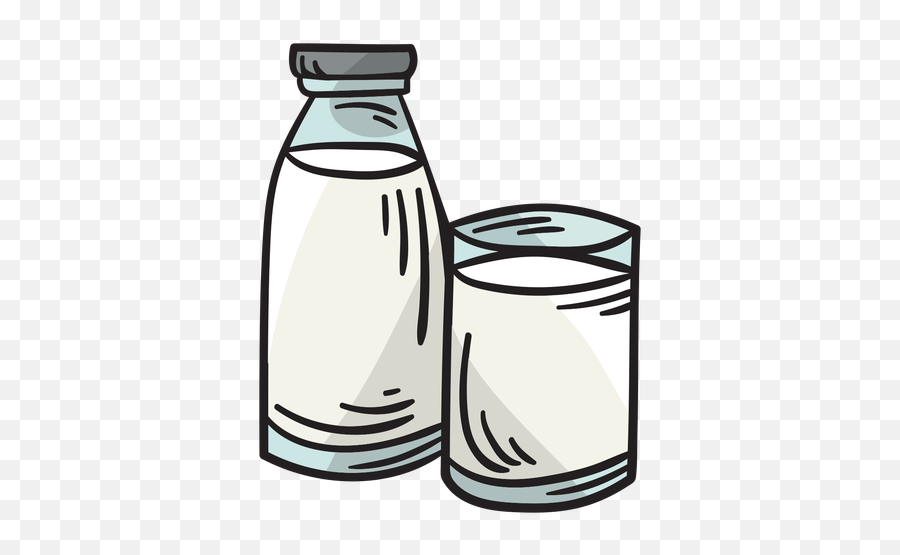 Dairy Milk Drink Beverage Illustration - Transparent Png Botella De Leche De Vidrio Png,Milk Bottle Png