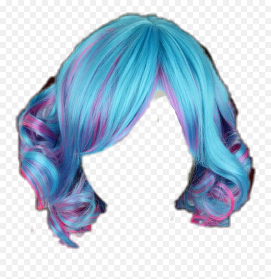 Cabelo Png - Short Pink And Blue Wig,Cabello Png