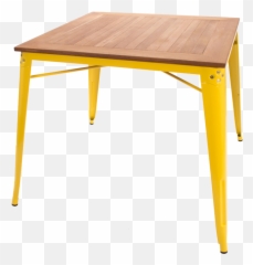 Dining Table Tolix Style Outdoor - Eettafel Geel Png,Outdoor Table Png