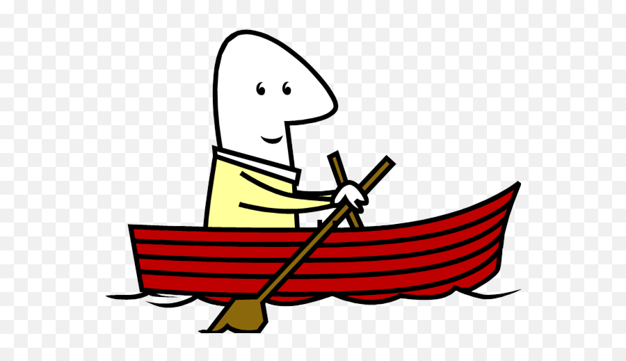 Download Hd Fishing Boat Clipart Anchor - Rowing A Boat Clip Art Png,Row Boat Png