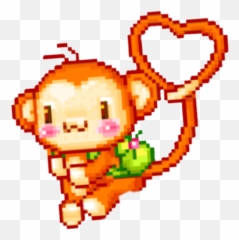 Pixel Pixelart Cute Kawaii Ape Png - Pixel Art,Ape Png
