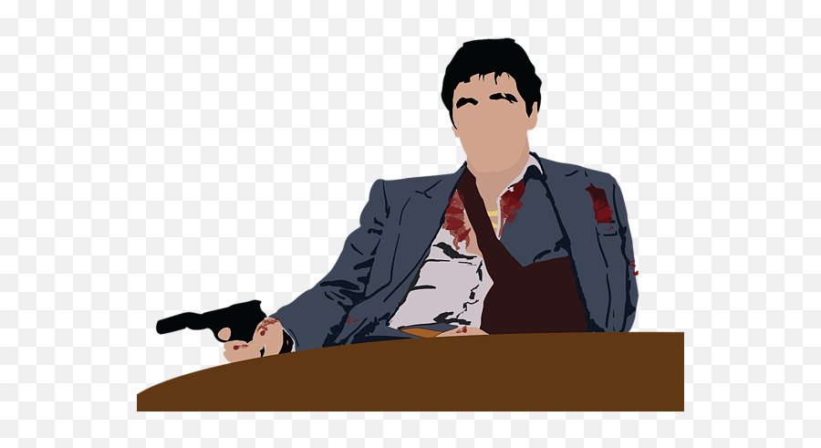 Scarface - Scarface With White Background Png,Scarface Png