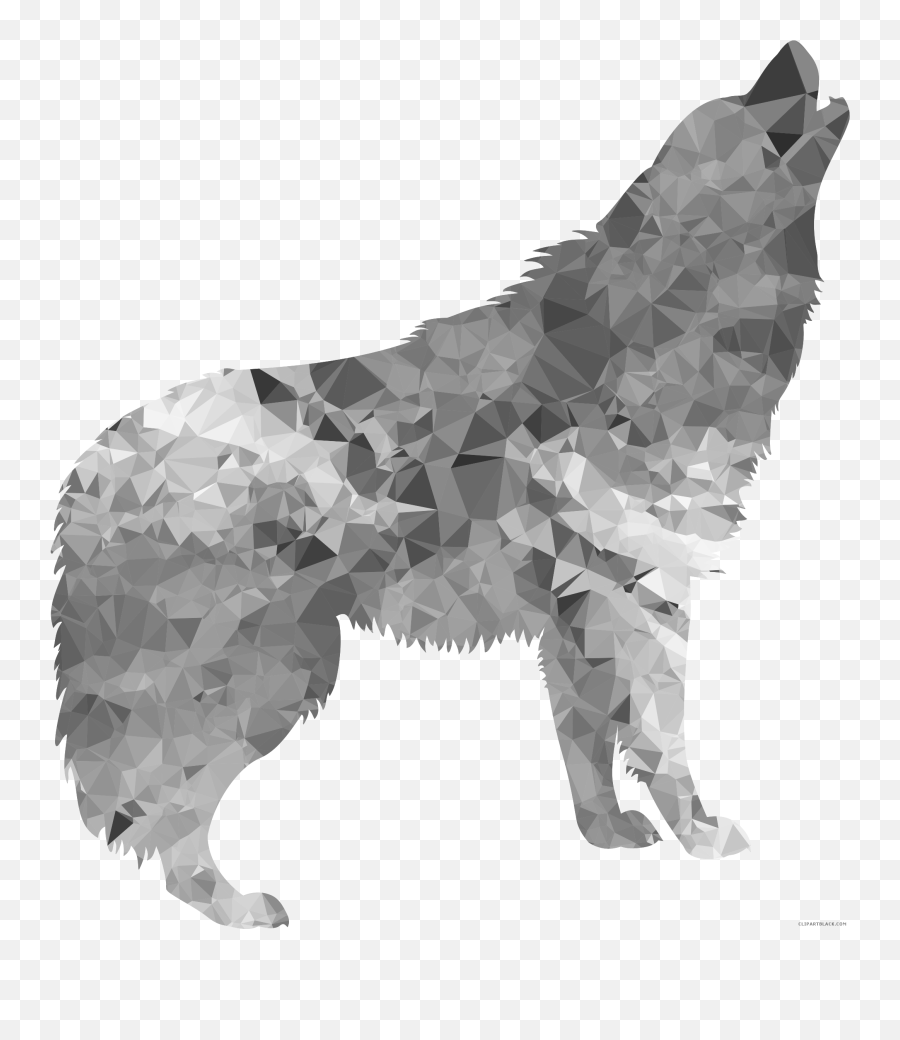 Gray Wolf Clipart Public Domain - Silhouette Wolf Clipart Black And White Png,Wolf Silhouette Png